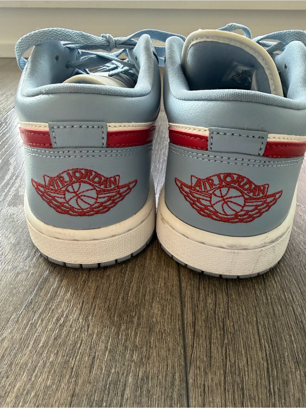 Nike Air Jordan 1 Low Sneakers – Women’s Size 9 – Blue / White / Red - Picture 6 of 8
